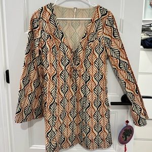 Free people long sleeve mini dress